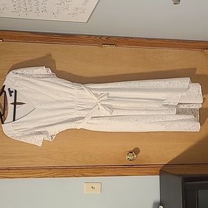 Lane Bryant 14/16 White Floral Dress